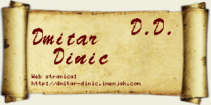 Dmitar Dinić vizit kartica